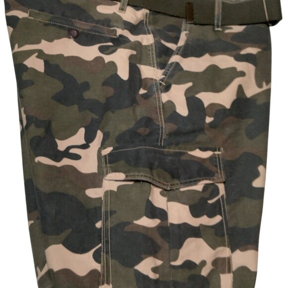 WVU Mountaineers Camo Cargo Shorts J America L Woodland Camouflage West Virginia - Picture 2 of 13